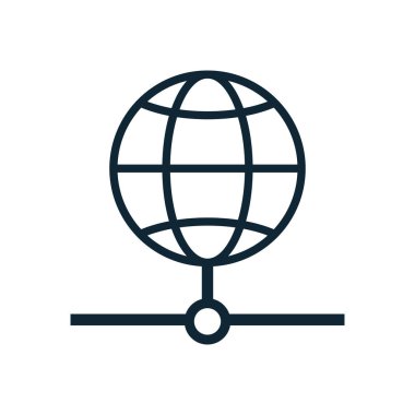 küresel tarayıcı küresi izole simgesi