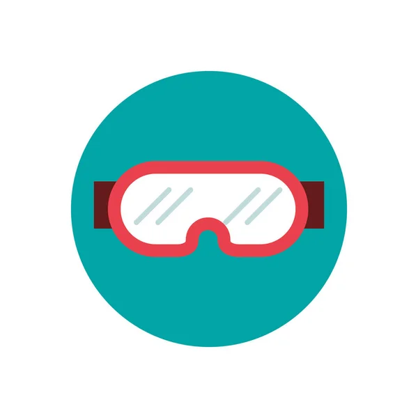 Winter goggles mask isolated icon — 스톡 벡터
