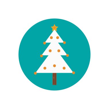 Mutlu noeller çam ağacı ikonu