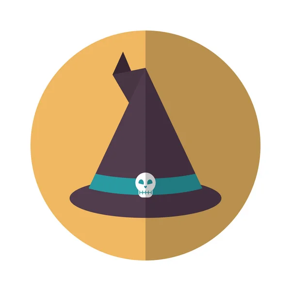 Cadılar Bayramı cadı şapkası aksesuar simgesi — Stok Vektör