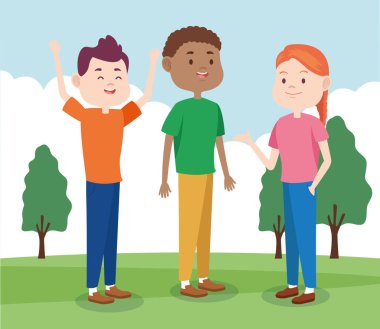 Parktaki havalı genç arkadaşlar.