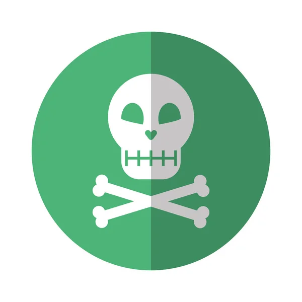 Esqueleto de Halloween huesos icono de carácter — Archivo Imágenes Vectoriales