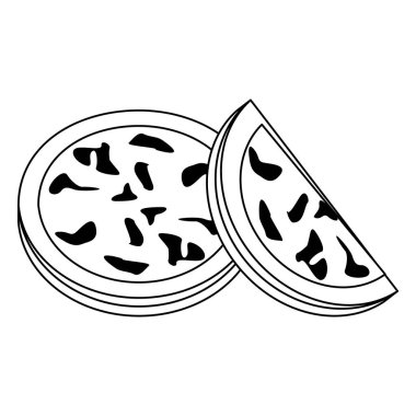 Pepperoni dilimleri tasarımı