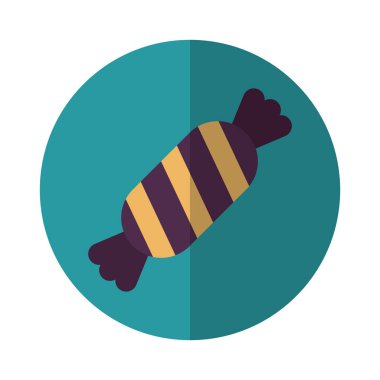 cadılar bayramı tatlı şeker izole simgesi