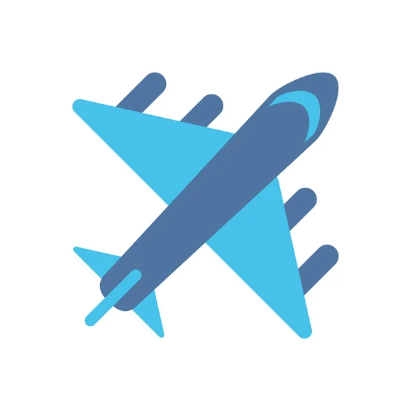 Avión vuelo viaje aislado icono — Vector de stock
