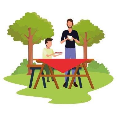 Avatar çocuk ve sandviç yiyen adam.