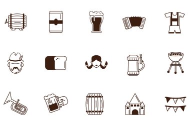Oktoberfest kutlama kutlaması paketleri simgeleri