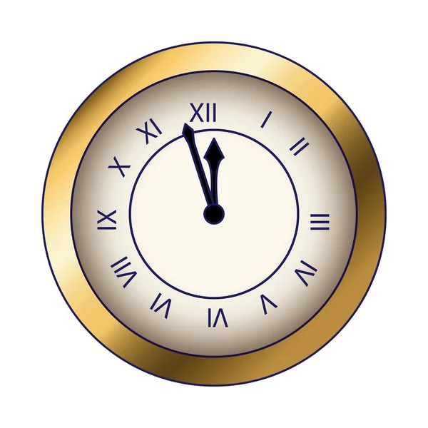 Ícone do relógio vintage, design plano — Vetor de Stock