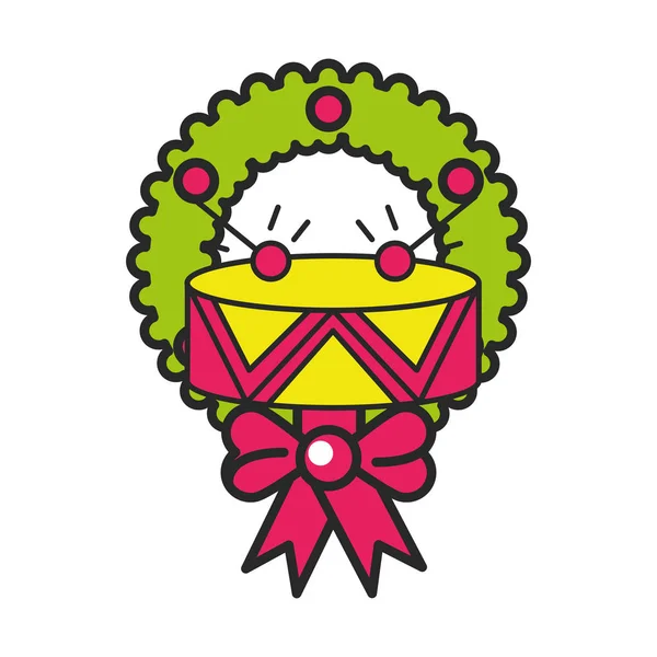 Feliz Navidad corona corona icono de la corona — Vector de stock