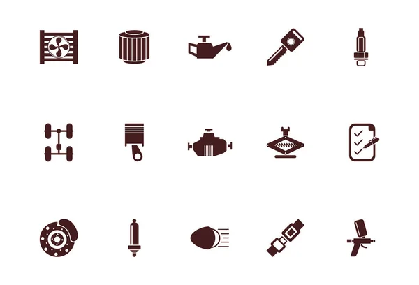 Bundle of mechanic set icons — 스톡 벡터
