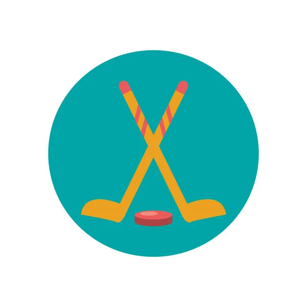 冬季运动曲棍球设备图标 — 图库矢量图片