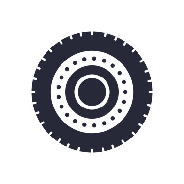 araba lastiği montaj parçası düz simgesi