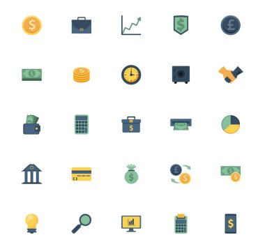 iş seti simgeleri demeti