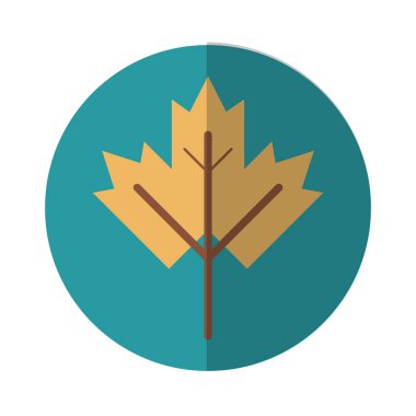 sonbahar yaprağı mevsimsel izole simgesi