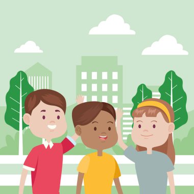 Parktaki genç karakterler