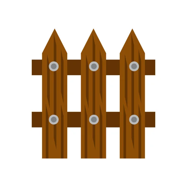 Ξύλινος φράχτης με φύλλα φθινοπώρου — Διανυσματικό Αρχείο