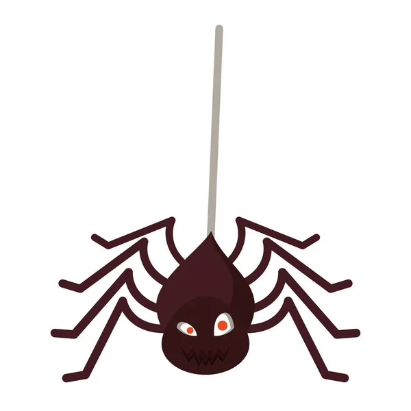 Halloween araignée pendaison animal icône — Image vectorielle