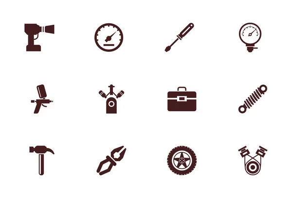 Bundle of mechanic set icons — Stock Vector