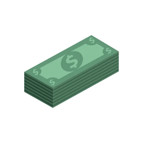 Billets argent billet de banque icône — Image vectorielle