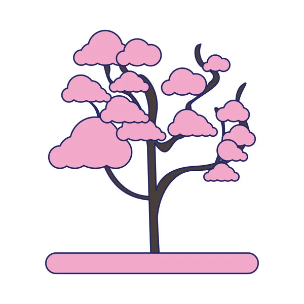 Cherry blossom tree icon — Stock Vector