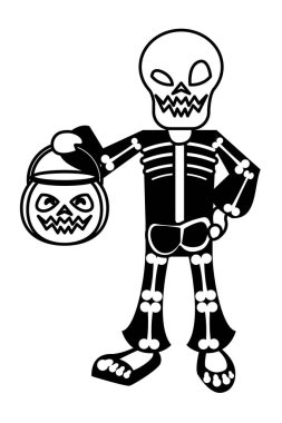 Cadılar Bayramı karakterinin komik kostümü