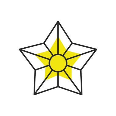 Mutlu noeller dekoratif yıldız simgesi