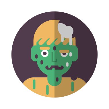 Zombi cadılar bayramı kostümlü çocuk.