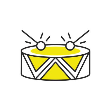davul müzik aleti izole edilmiş simge