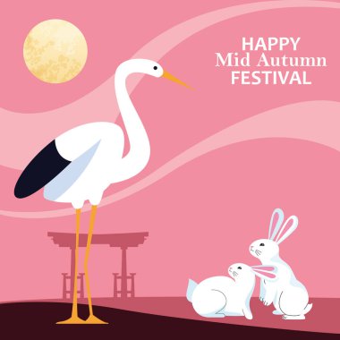 Leylekler ve tavşanlar, Mutlu sonbahar festivali tasarımları