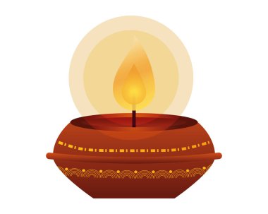 Mutlu diwali mumları geleneksel simge