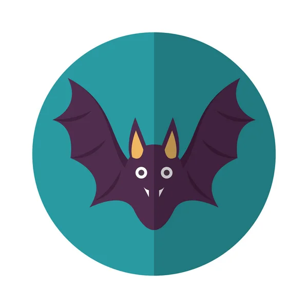 할로윈 박쥐 동물 캐릭터 아이콘 — 스톡 벡터