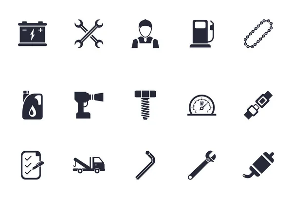 Bundle of mechanic set icons — 스톡 벡터