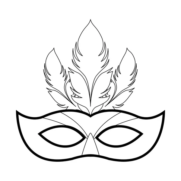 Diseño plano de máscara de mascarada icono — Vector de stock