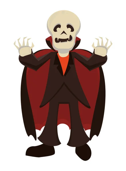Vicces jelmez Drakula halloween karakter — Stock Vector