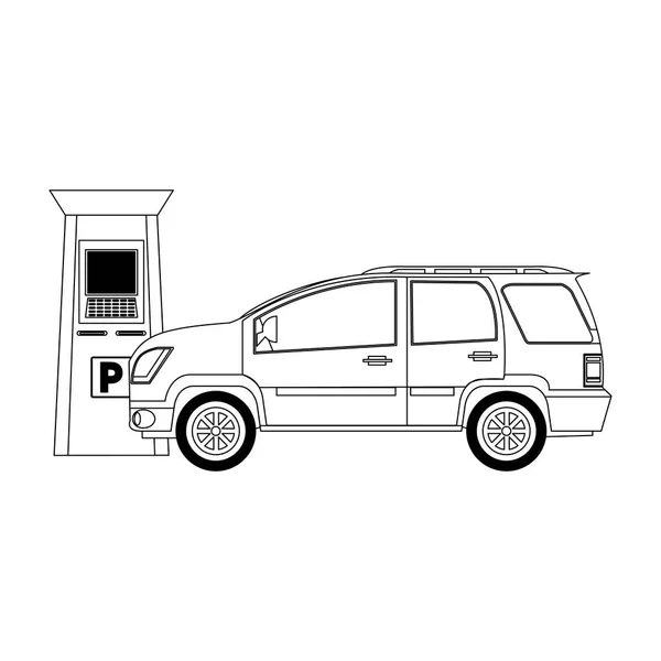 주차장 표 기계 — 스톡 벡터
