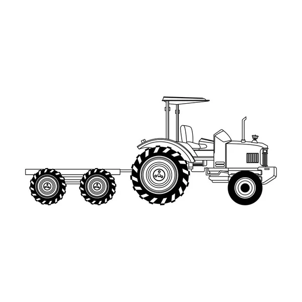 Caminhão de fazenda com design de carga de frutas — Vetor de Stock