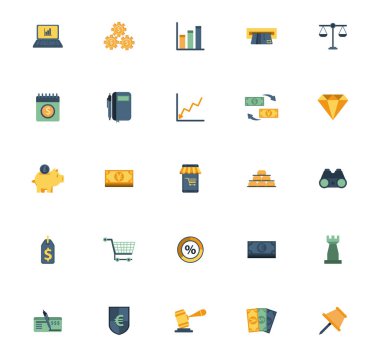 iş seti simgeleri demeti