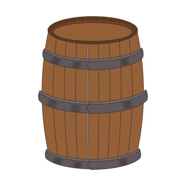 tahta varil simgesi düz tasarım