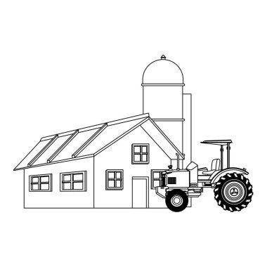 çiftlik evi ve ambar simgesi tasarımı