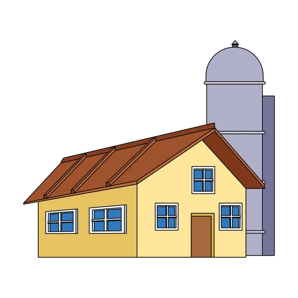 Farm house and granary icon design — Stock Vector