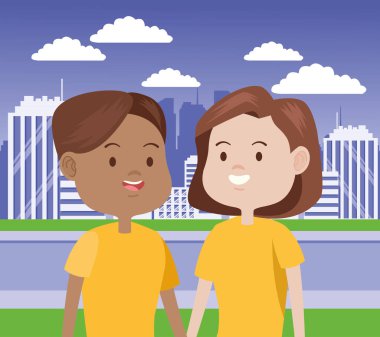 Şehirdeki genç kadın karakterler