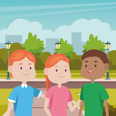 Parktaki genç karakterler