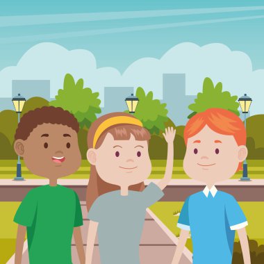 Parktaki genç karakterler