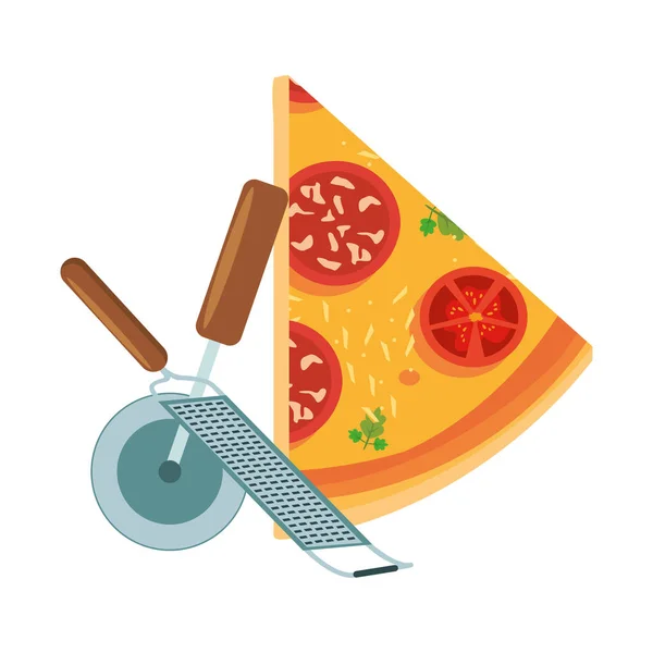 Italian pizza design — Stock Vector