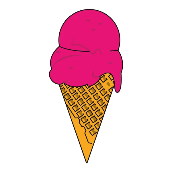 Ice cream cone icon — Stock Vector