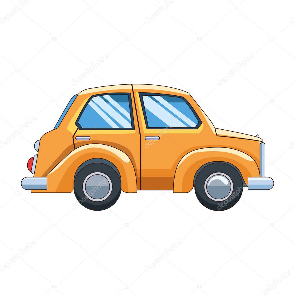 classic car icon, flat design