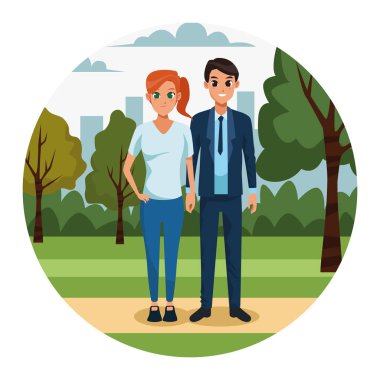 Parktaki mutlu çift