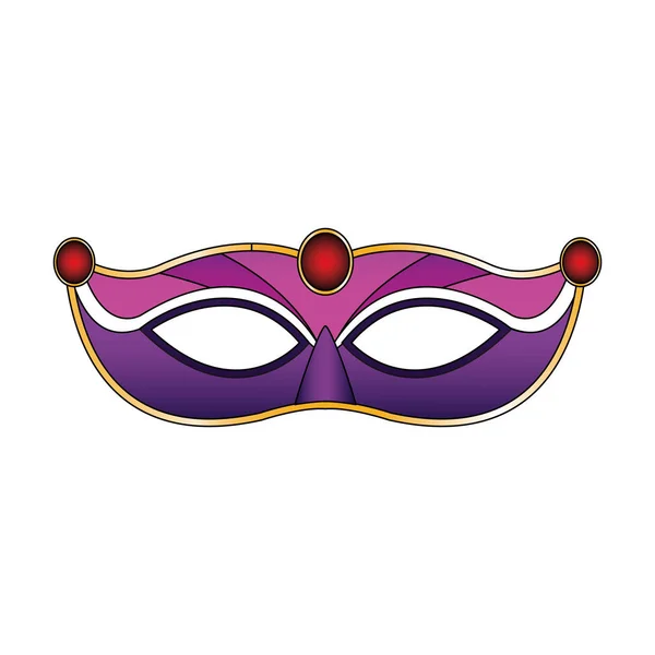 Icône masque Mardi gras sur fond blanc — Image vectorielle