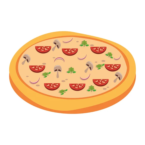 Delicioso diseño de pizza italiana — Vector de stock