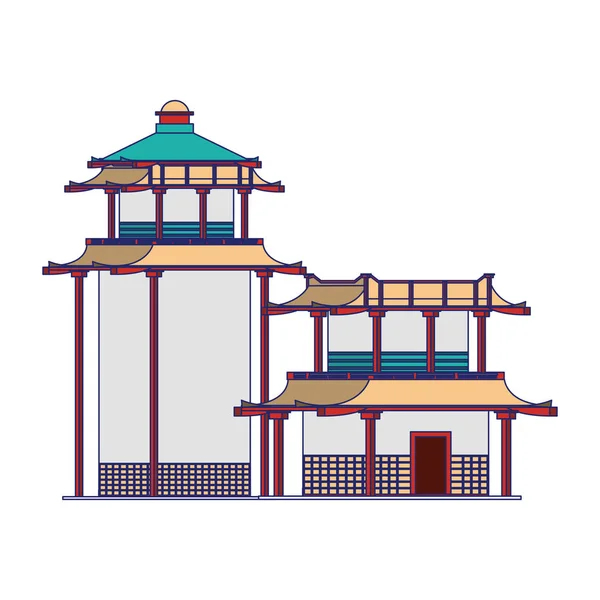 Design de templos asiáticos — Vetor de Stock